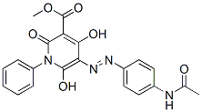 3-Pyridinecarboxylic  acid,  5-[[4-(acetylamino)phenyl]azo]-1,2-dihydro-4,6-dihydroxy-2-oxo-1-phenyl-,  methyl  ester  (9CI) Structure