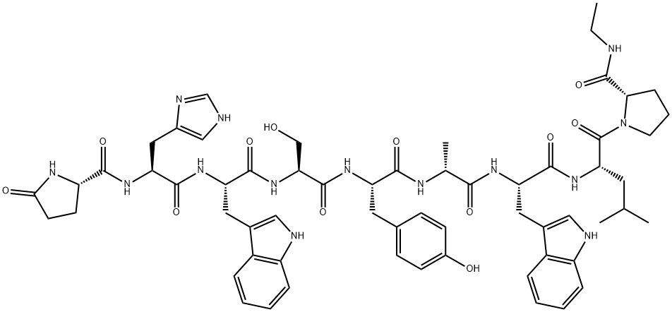 (DES-GLY10,D-ALA6,PRO-NHET9)-LHRH (SALMON) Structure