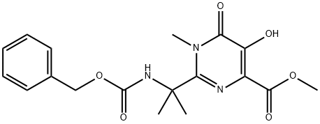 888504-27-6 4-PYRIMIDINECARBOXYLIC ACID, 1,6-DIHYDRO-5-HYDROXY-1-METHYL-2-[1-METHYL-1-[[(PHENYLMETHOXY)CARBONYL]AMINO]ETHYL]-6-OXO-, METHYL ESTER