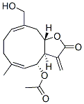 [3aR,4R,5E,9E,11aS,(-)]-4-(Acetyloxy)-3a,4,7,8,11,11a-hexahydro-10-(hydroxymethyl)-6-methyl-3-methylenecyclodeca[b]furan-2(3H)-one Structure