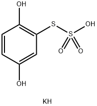 칼륨S-(2,5-디히드록시페닐)티오황산염 구조식 이미지