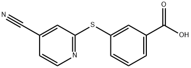 3-(4-cyanopyridin-2-ylthio)benzoic acid Structure