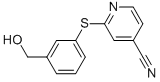 2-(3-(hydroxymethyl)phenylthio)isonicotinonitrile Structure