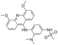 Methanesulfonamide, N-(4-((4,5-dimethoxy-9-acridinyl)amino)-3-(dimethy lamino)phenyl)- Structure