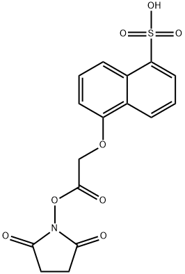 1-Naphthalenesulfonic acid, 5-(2-((2,5-dioxo-1-pyrrolidinyl)oxy)-2-oxo ethoxy)- Structure