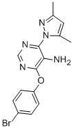 5-PYRIMIDINAMINE, 4-(4-BROMOPHENOXY)-6-(3,5-DIMETHYL-1H-PYRAZOL-1-YL)- Structure