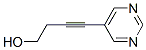 3-Butyn-1-ol, 4-(5-pyrimidinyl)- (9CI) Structure