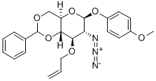 4-METHOXYPHENYL 3-O-ALLYL-2-AZIDO-4,6-O-BENZYLIDENE-2-DEOXY-BETA-D-GLUCOPYRANOSIDE 구조식 이미지