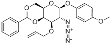 4-METHOXYPHENYL 3-O-ALLYL-2-AZIDO-4,6-O-BENZYLIDENE-2-DEOXY-BETA-D-GALACTOPYRANOSIDE 구조식 이미지