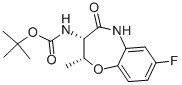 (6R,7S)-(2-FLUORO-6-METHYL-8-OXO-6,7,8,9-TETRAHYDRO-5-OXA-9-AZA-BENZOCYCLOHEPTEN-7-YL)-CARBAMIC ACID TERT-BUTYL ESTER Structure