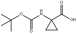 1-(Boc-amino)cyclopropanecarboxylic acid 구조식 이미지