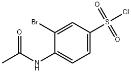 Benzenesulfonyl chloride, 4-(acetylamino)-3-bromo- 구조식 이미지