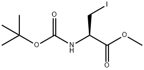 (R)-메틸2-(tert-부톡시카보닐라미노)-3-요오도프로파노에이트 구조식 이미지