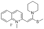 1-Methyl-2-(2-(methylthio)-2-(1-piperidinyl)ethynyl)quinolinium iodide 구조식 이미지