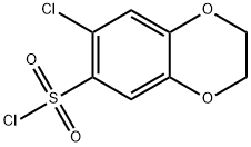 7-CHLORO-2,3-DIHYDRO-BENZO[1,4]DIOXINE-6-SULFONYL CHLORIDE Structure