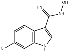 N-하이드록시-6-CHLORO-1H-INDOLE-3-CARBOXAMIDINE 구조식 이미지