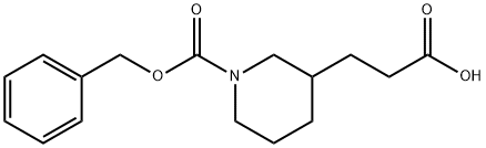 3-Piperidinepropanoic acid, 1-[(phenylMethoxy)carbonyl]- Structure