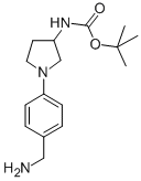 [1-(4-AMINOMETHYL-PHENYL)-PYRROLIDIN-3-YL]-CARBAMIC ACID TERT-BUTYL ESTER Structure