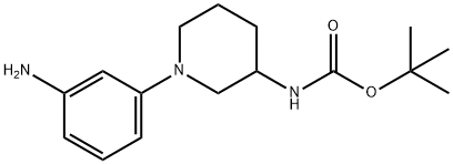 [1-(3-AMINO-PHENYL)-PIPERIDIN-3-YL]-CARBAMIC ACID TERT-BUTYL ESTER Structure