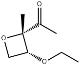 Ethanone, 1-(3-ethoxy-2-methyl-2-oxetanyl)-, cis- (9CI) Structure
