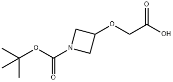 3-CARBOXYMETHOXY-AZETIDINE-1-CARBOXYLIC ACID TERT-BUTYL ESTER Structure