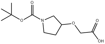 3-CARBOXYMETHOXY-PYRROLIDINE-1-CARBOXYLIC ACID TERT-BUTYL ESTER Structure