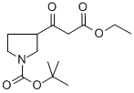 3-(2-ETHOXYCARBONYL-ACETYL)-PYRROLIDINE-1-CARBOXYLIC ACID TERT-BUTYL ESTER Structure