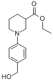 1-(4-HYDROXYMETHYL-PHENYL)-PIPERIDINE-3-CARBOXYLIC ACID ETHYL ESTER Structure