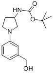 [1-(3-HYDROXYMETHYL-PHENYL)-PYRROLIDIN-3-YL]-CARBAMIC ACID TERT-BUTYL ESTER Structure