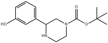 3-(3-HYDROXY-PHENYL)-PIPERAZINE-1-CARBOXYLIC ACID TERT-BUTYL ESTER Structure