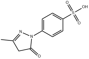 3-Methyl-1-(4-sulfophenyl)-2-pyrazolin-5-one 구조식 이미지