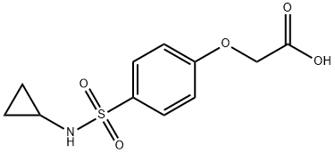 {4-[(cyclopropylamino)sulfonyl]phenoxy}acetic acid Structure