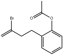 4-(2-ACETOXYPHENYL)-2-브로모-1-부텐 구조식 이미지