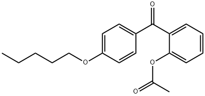 2-ACETOXY-4'-PENTYLOXYBENZOPHENONE Structure