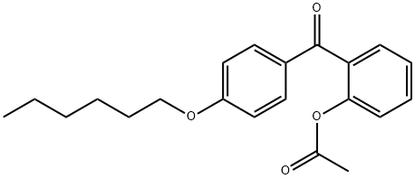 2-ACETOXY-4'-HEXYLOXYBENZOPHENONE Structure