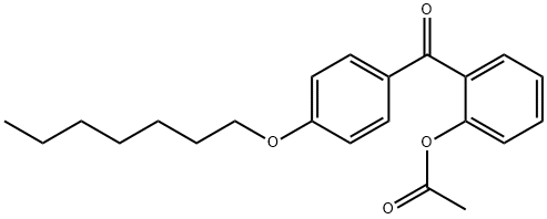 2-ACETOXY-4'-HEPTYLOXYBENZOPHENONE Structure