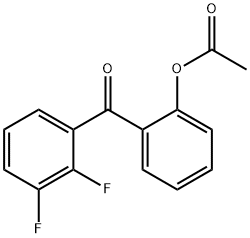 2-ACETOXY-2',3'-DIFLUOROBENZOPHENONE Structure