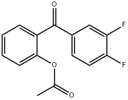 2-아세톡시-3',4'-디플루오로벤조페논 구조식 이미지
