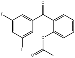 2-ACETOXY-3',5'-DIFLUOROBENZOPHENONE 구조식 이미지