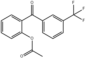 2-ACETOXY-3'-트리플루오로벤조페논 구조식 이미지