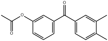 3-ACETOXY-3',4'-DIMETHYLBENZOPHENONE 구조식 이미지