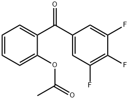 2-ACETOXY-3',4',5'-트리플루오로벤조페논 구조식 이미지