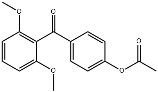 4-ACETOXY-2',6'-DIMETHOXYBENZOPHENONE 구조식 이미지