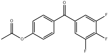 4-ACETOXY-3',4',5'-트리플루오로벤조페논 구조식 이미지