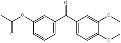 3-ACETOXY-3',4'-DIMETHOXYBENZOPHENONE 구조식 이미지