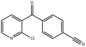 2-클로로-3-(4-시아노벤조일)피리딘 구조식 이미지