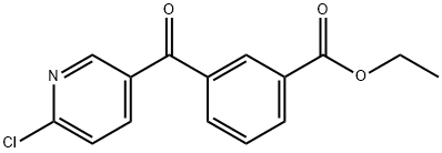2-CHLORO-5-(3-ETHOXYCARBONYLBENZOYL)PYRIDINE Structure