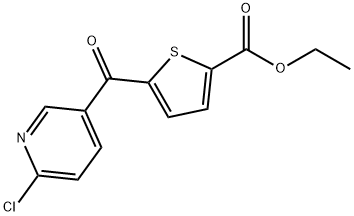 2-CHLORO-5-(5-ETHOXYCARBONYL-2-THENOYL)PYRIDINE Structure