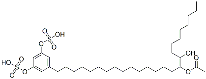 5-(16-Acetyloxy-17-hydroxypentacosyl)benzene-1,3-diol 1,3-bissulfuric acid 구조식 이미지