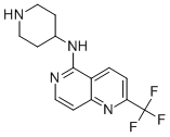 N-피페리딘-4-YL-2-(트리플루오로메틸)-1,6-나프티리딘-5-아민 구조식 이미지